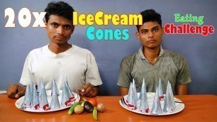 'IceCream Cones Eating Challenge | Ice Cream Cone Eating Competition | Food Challenge'