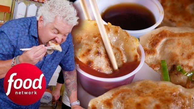 'Guy Fieri Eats One Of The Biggest Dumplings He Has Ever Seen | Diners, Drive-Ins & Dives'