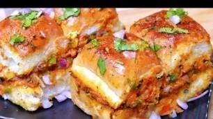 'Masala Pav | Mumbai famous Street - Fast Food Recipe |Bhaji stuffed Pav Recipe'