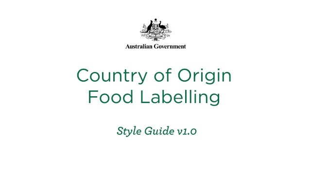 'Country of Origin Food Labelling Style Guide'
