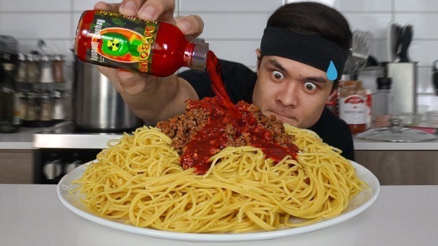 'The Spiciest Spaghetti EVER...(ft. Whole bottle of \'Da Bomb\')'