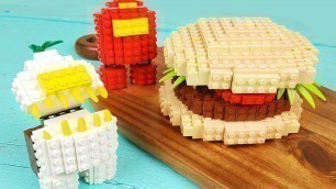 'Lego Among Us Burger - Lego In Real Life | Stop Motion Cooking & ASMR'