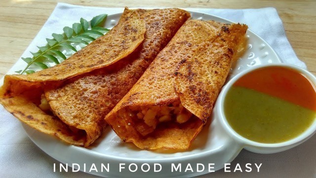 'Wheat Dosa Recipe in Hindi by Indian Food Made Easy | How to Make WHEAT DOSA | Atta Dosa'