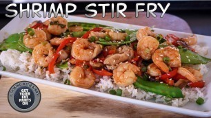 'Spicy Shrimp Stir Fry - Chinese Food - 36 Inch Blackstone Griddle'