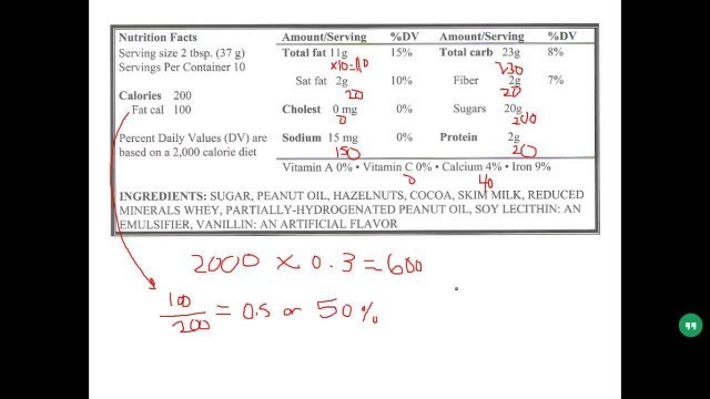 'Nutrition Calculation'