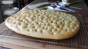 'Focaccia Recipe - Italian Flat Bread with Rosemary and Sea Salt'