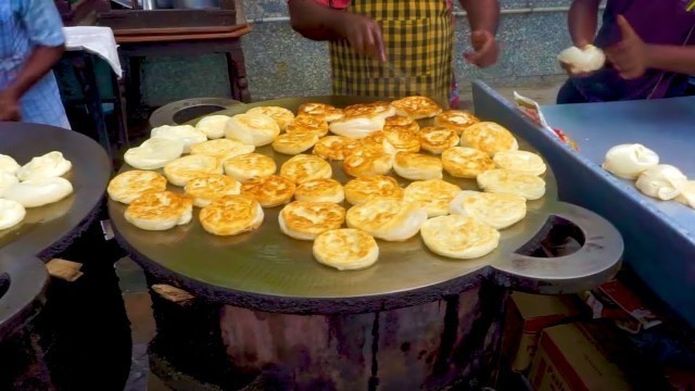 '100Kg Full Making Process of Madurai Bun Parotta - Indian Street Food'