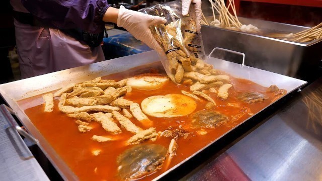 '빨간 양념 어묵 - 한국 길거리음식 / Red seasoning fish cake - Korean street food'