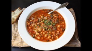 'Minestrone Soup Recipe - Italian Vegetable and Pasta Soup'