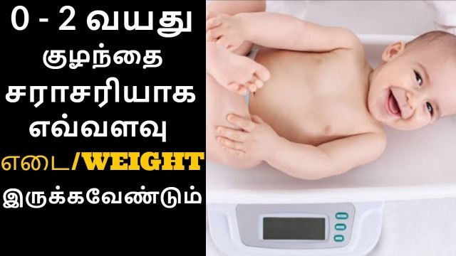 'What is the normal gain weight for babies upto 2 years | Tamil | The Moms Avenue'