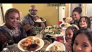 'SOULFOOD DINNER TIME MUKBANG &  UnBoxing a gift from #JillsComfortZone #Promostk #soulfood #unboxing'