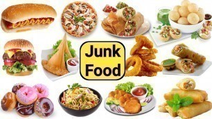 'Junk food Name | Junk Food | Junk Food Vocabulary | Fast Food Name | Fast Food'