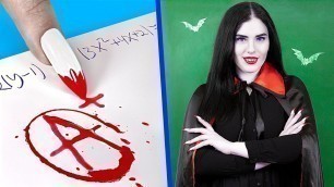 'What If Your Professor Is a Vampire? / 8 DIY Vampire College Supplies'