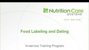 'Food Labeling and Dating In-Service'