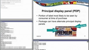 'CFSAN/JIFSAN Food and Nutrition Webinar - Overview of Food Labeling Requirements'