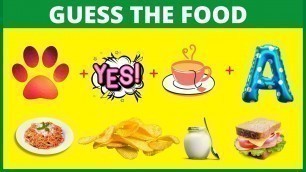 'Guess The Food Name | Food Emoji | Cool Puzzles | Test Your Brain | Emoji Puzzle'