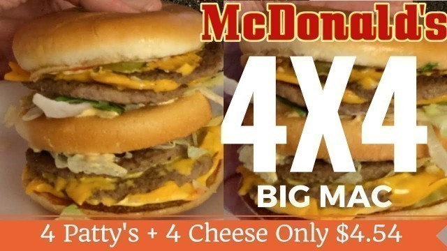 '4X4 BIG MAC $4.54 | McDonald\'s Secret Menu Hack'