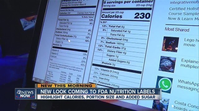 'New food labels would highlight calories and sugar'