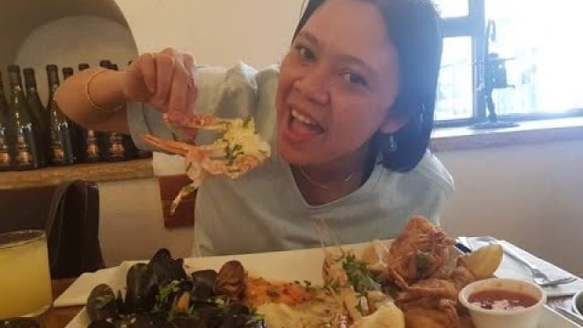 'Sea food Mukbang at Sea Dolphin Restaurant JERUSALEM #seafoodmukbang #squidgame'