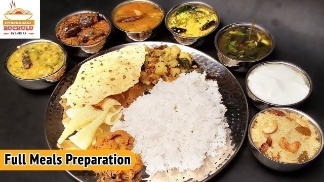 'Full Meals | South Indian vegetarian Lunch Menu | Easy Full Meals Preparation | How to Meal Prep'