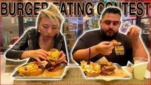 'The Owner Challenged me to a Burger Eating Contest!!! Burger Shop in DTLA #RainaisCrazy'