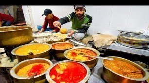 'Indian Street Food - FAMOUS Kesar Da Dhaba! OLD IS GOLD Street Food in Amritsar, India!!'