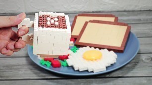 'Lego Breakfast with Bread and Eggs - Lego In Real Life #1 / Stop Motion Cooking ＆ ASMR Funny Video'