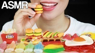 'ASMR GUMMY FOOD FEAST EATING SOUNDS MUKBANG NO TALKING'