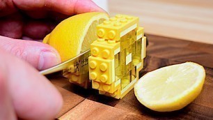 'Lego Triple Layer Cheese Cake - Lego In Real Life 8 / Stop Motion Cooking & ASMR'