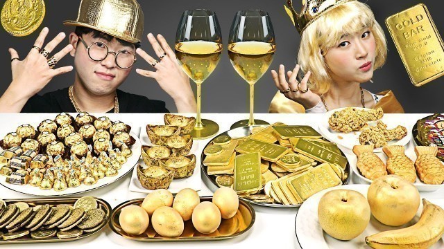 'Gold Food Challenge Funny Mukbang | yomi yami'