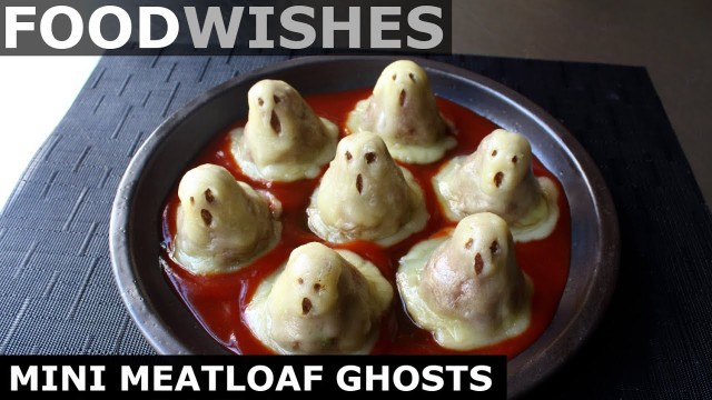 'Mini Meatloaf Ghosts - Halloween Meatloaf - Food Wishes'