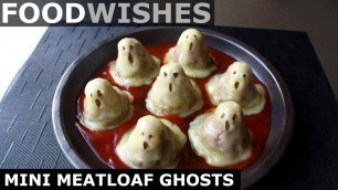 'Mini Meatloaf Ghosts - Halloween Meatloaf - Food Wishes'