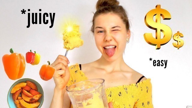 '⭐️Eating Only GOLD Food for 24 hours! FOOD CHALLENGE (vegan)'