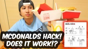 'McDonalds One Hand Meal Hack'