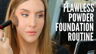 'How to Apply POWDER FOUNDATION Without Looking Cakey | Routine for ANY Skin Type'