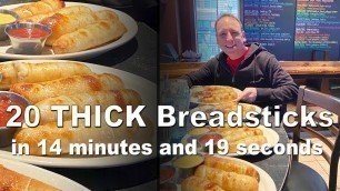 '20 Thick Cheesy Breadsticks in 14 Minutes | Joey Chestnut New Record'