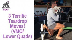 '3 TERRIFIC TEARDROP MOVES! | BJ Gaddour Lower Quads VMO Workout'