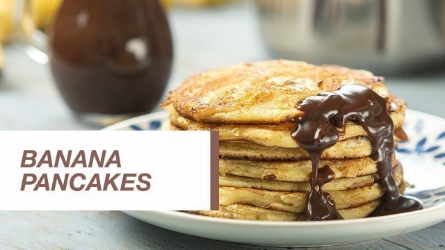 'Banana Pancakes with Chocolate Caramel Sauce | Food Channel L Recipes'