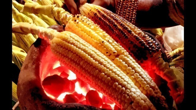 'Coal Roasted Corn | Indian Street Food | Street Food Cart'