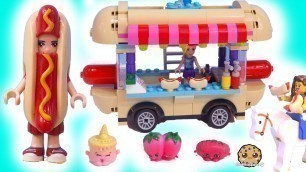 'Lego Friends Hot Dog Food Stand Car ! Cookie Swirl C Toy Play Video'