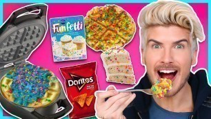 'I TRIED WAFFLING RANDOM FOODS!'