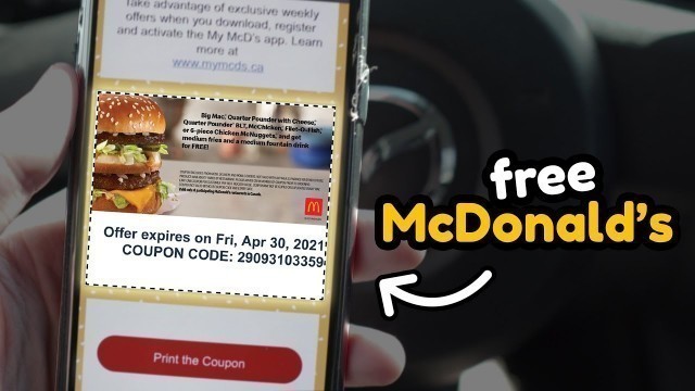 'how to get free food from McDonald\'s'