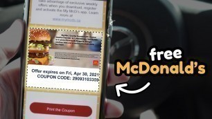 'how to get free food from McDonald\'s'