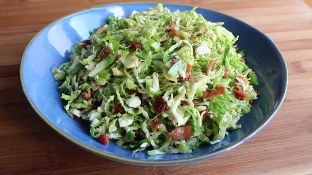 'Brussels Sprouts with Warm Bacon Dressing - Thanksgiving Side Dish Recipe'