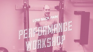 'Priority Fitness Low Back Pain Performance Workshop'