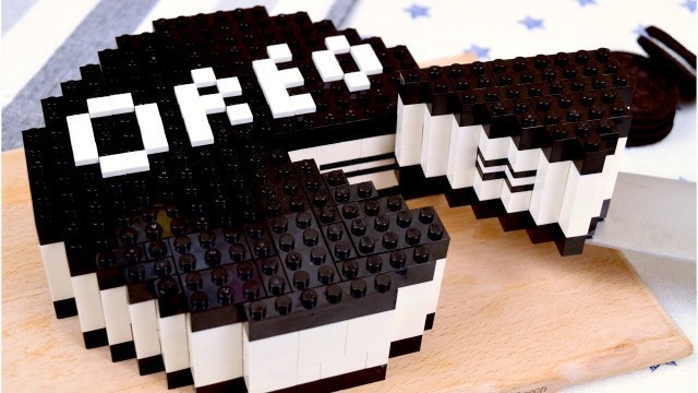 'Lego Oreo Cheesecake - Lego In Real Life 3 / Stop Motion Cooking & ASMR'