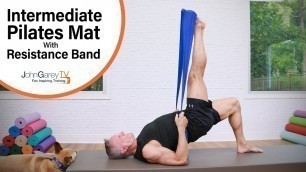 'Intermediate Pilates Mat Workout with Resistance Band - 15 Minutes'