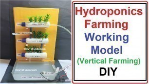 'hydroponics farming(agriculture) working model (vertical farming) science project  | howtofunda'