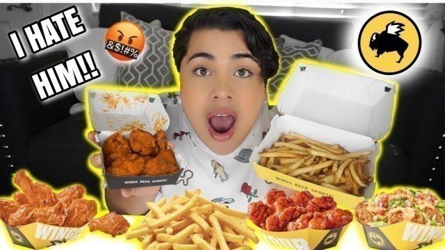 'MUKBANG: BUFFALO WILD WINGS (eating show) SPICY BUFFALO WINGS + FRIES!'