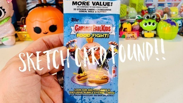 'SKETCH CARD FOUND! Garbage Pail Kids Food Fight Series 1 Fat Pack Rip'